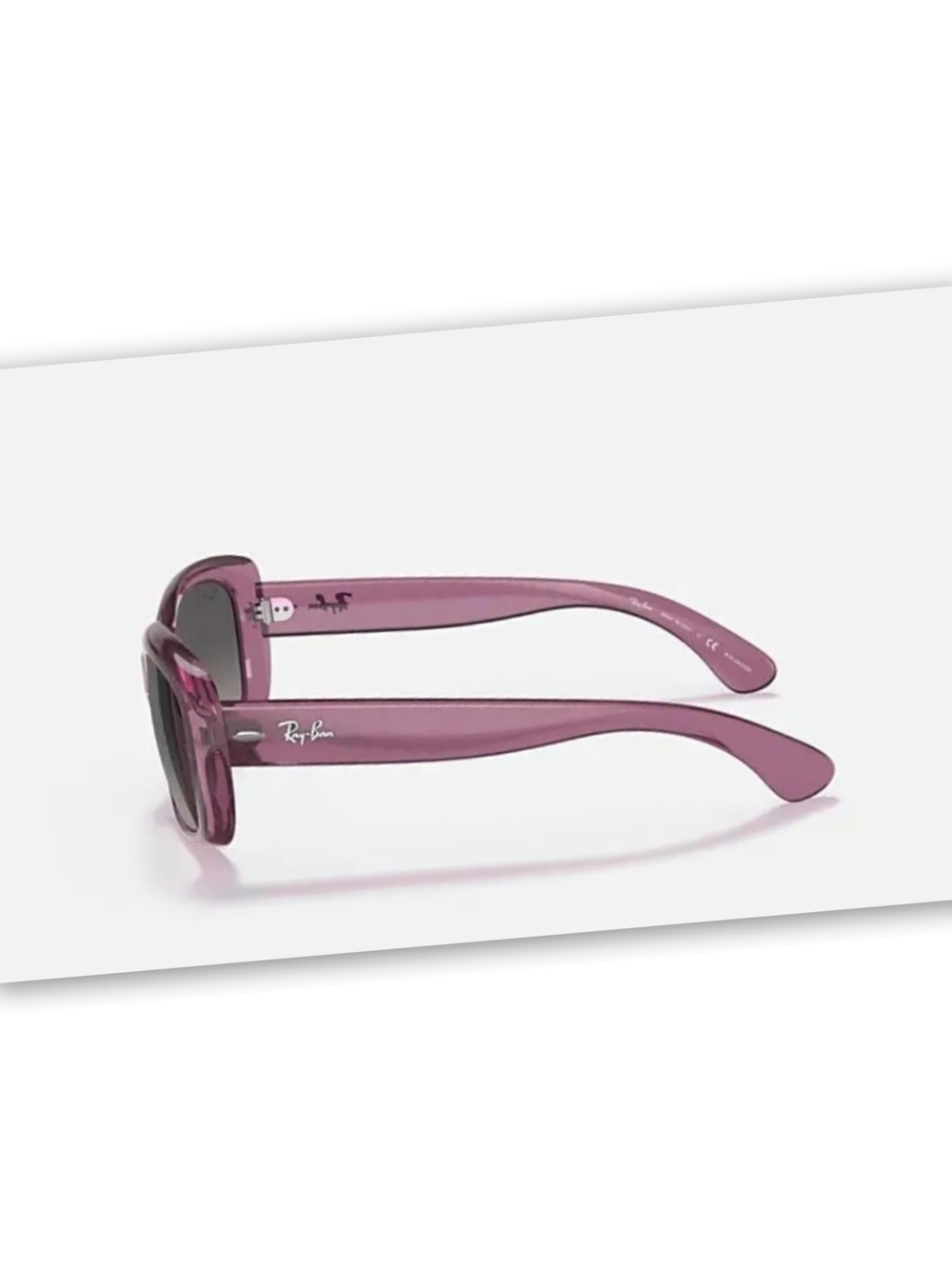 Ray-Ban Women's Translucent Plum Frame Sunglasses with Gradient Lenses - Picture 2 of 3